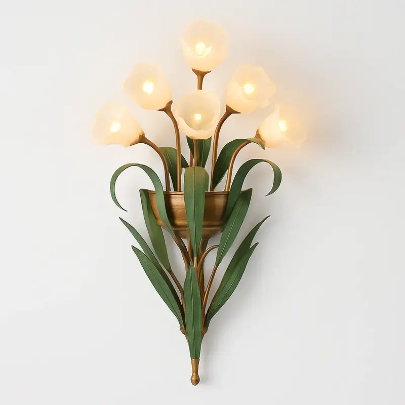 Achetez Aujourd'hui Creative flower and leaf wall light in european pastoral style