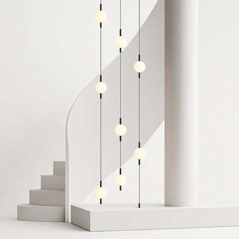 Modern designer nordic villa double staircase pendant chandelier Meilleur Choix