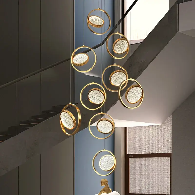 Deluxe minimalist led ring chandelier for villa Achetez Aujourd'hui