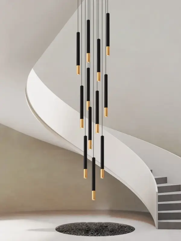 Super Prix Tubular led chandelier for restaurant interior lighting