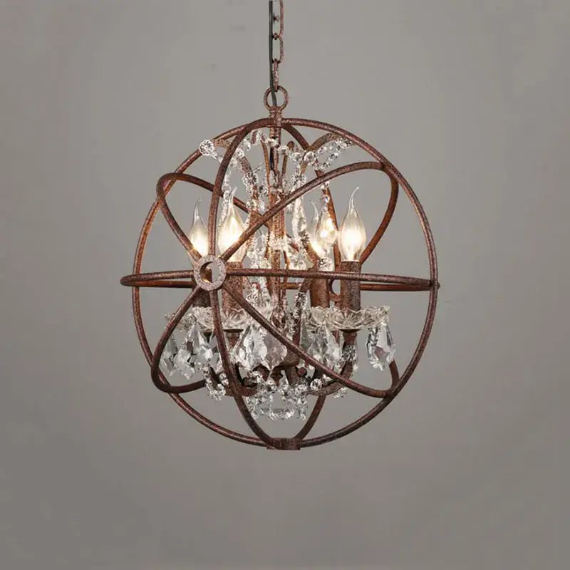 Retro american style crystal loft chandelier for bar and restaurant Prix Choc