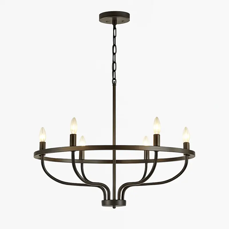 Retro industrial iron chandelier with 6 lights for interior decoration Haute Qualité