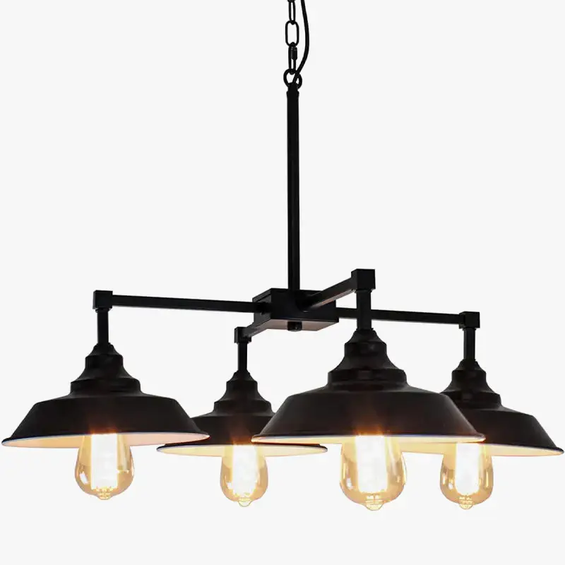 Offre Exclusive Vintage loft chandelier with 4 heads, american style, for restaurant