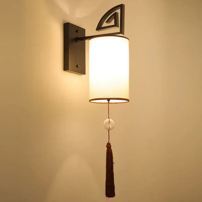 Chinese style fabric wall light for hotel decoration Nouvel Arrivage
