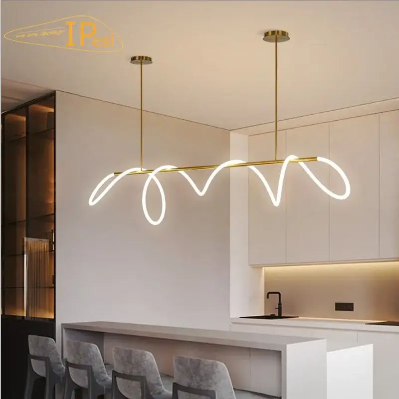 Usine Directe Modern long led tube chandelier for bar