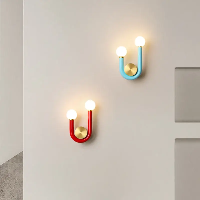 Top Vente Metal wall light u-shaped tube artistic decoration nordic lighting