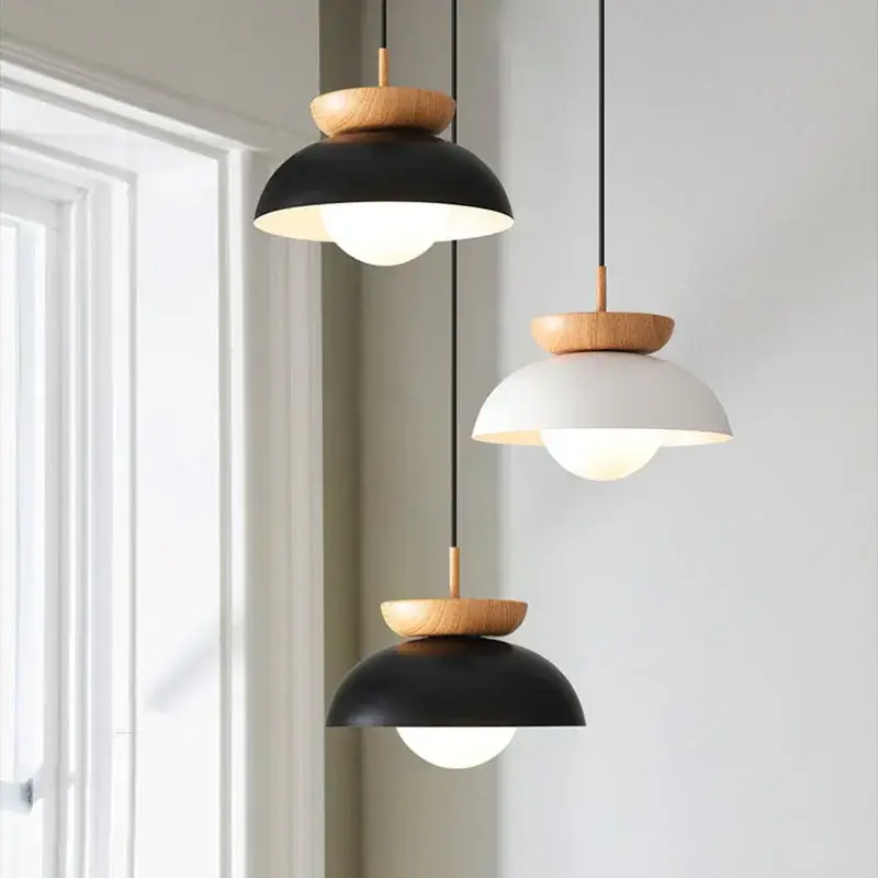 American style metal and wood pendant light for restaurant Achetez Aujourd'hui