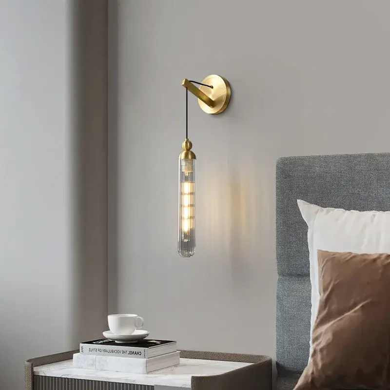 Copper wall light with clear glass and metal Satisfait Ou Remboursé