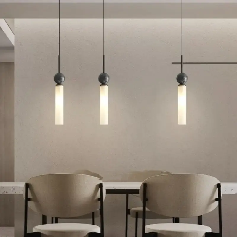 Authentique Natural marble pendant light with adjustable cord new collection