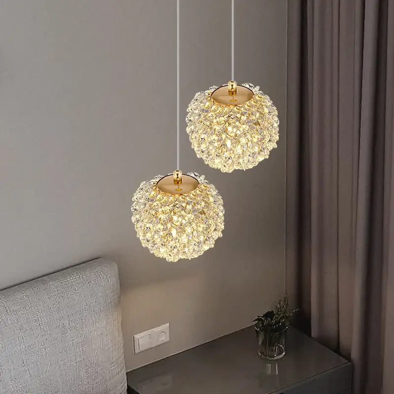 Nouvel Arrivage Modern crystal pendant light with adjustable metal cord