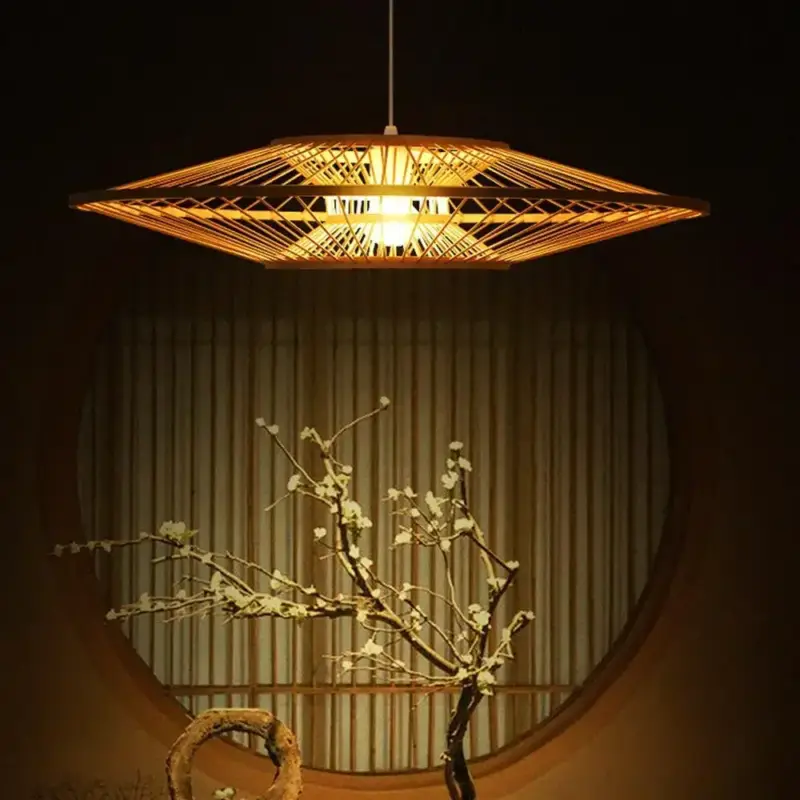Artistic retro bamboo chandelier in chinese style for decoration Retour Gratuit