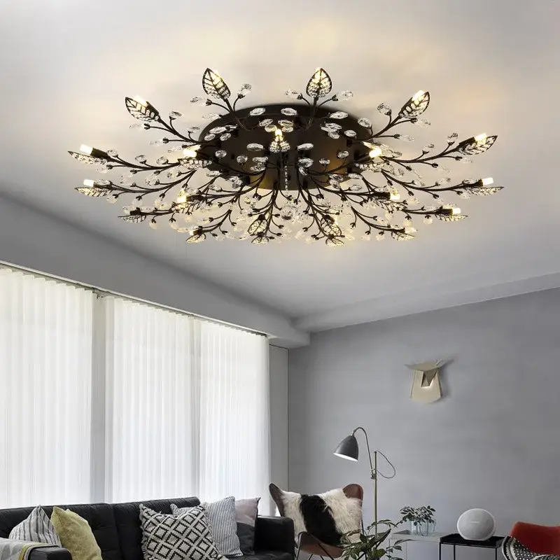 Winfordo modern crystal led chandelier for indoor lighting Expédition Rapide