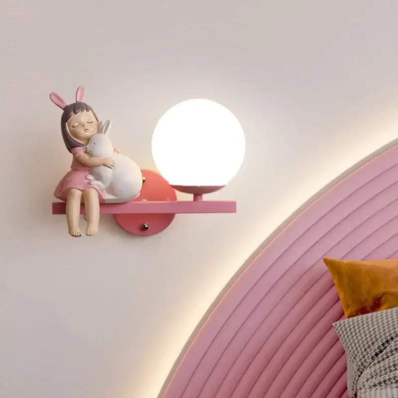 Jusqu'à Épuisement Des Stocks Children's wall light with princess, horse and rabbit motifs