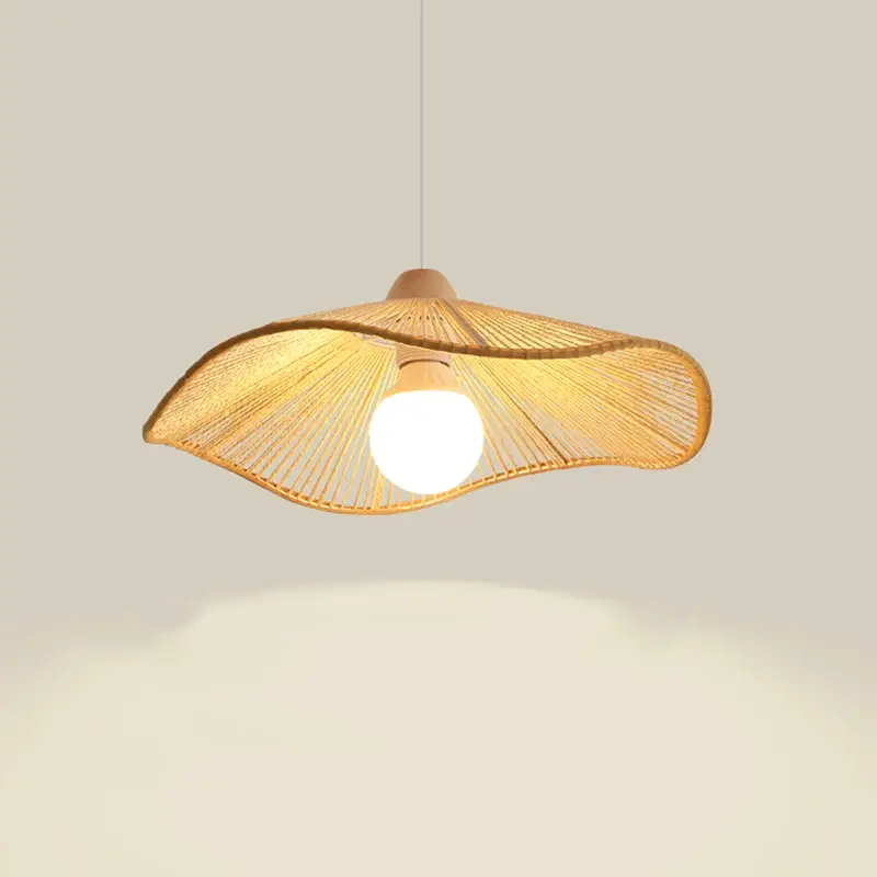 Expédié Aujourd'hui Wabi-sabi hemp rope pendant chandelier