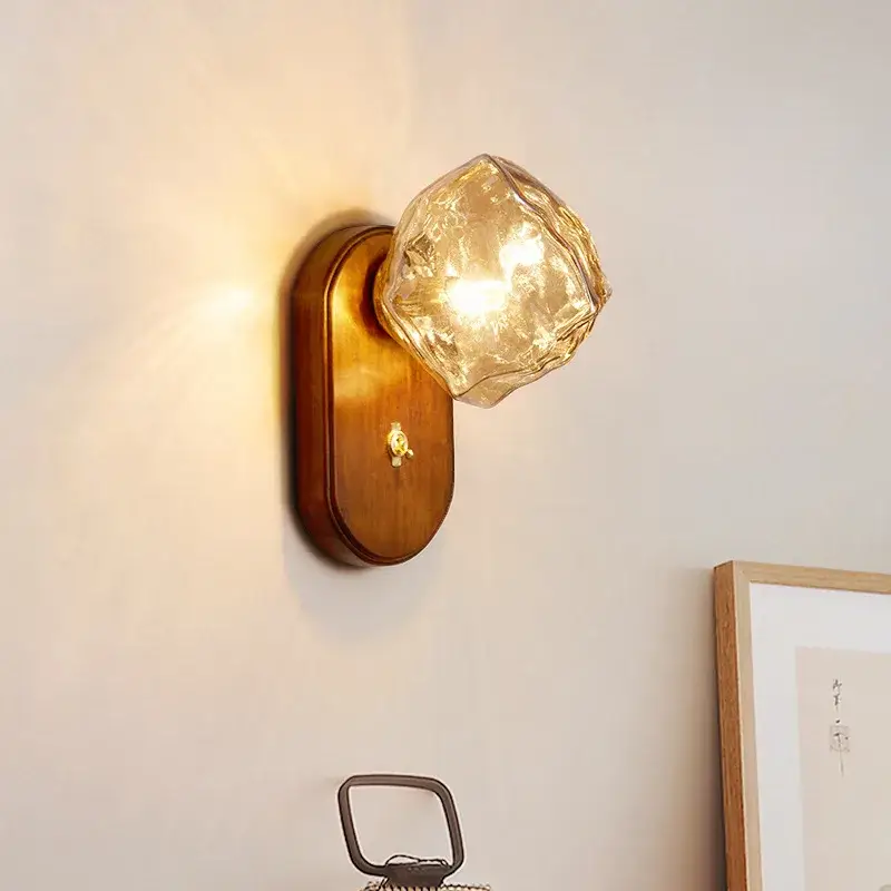 Produit De Marque Vintage ice cube wall light with on/off switch and background lighting