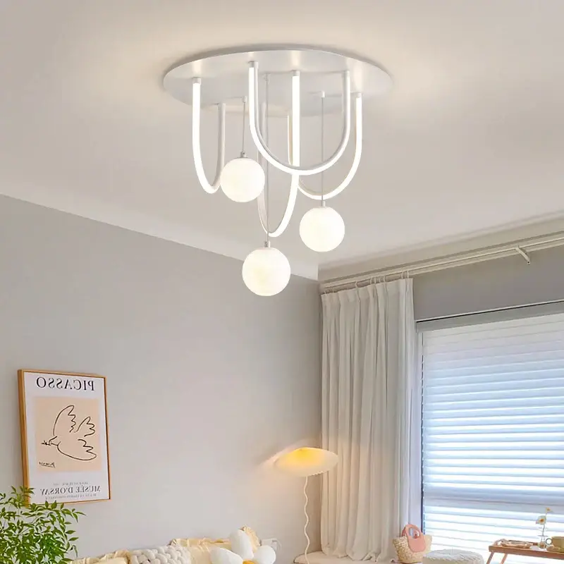 Meilleure Vente Design 3d led moon round ball chandelier for indoor suspension