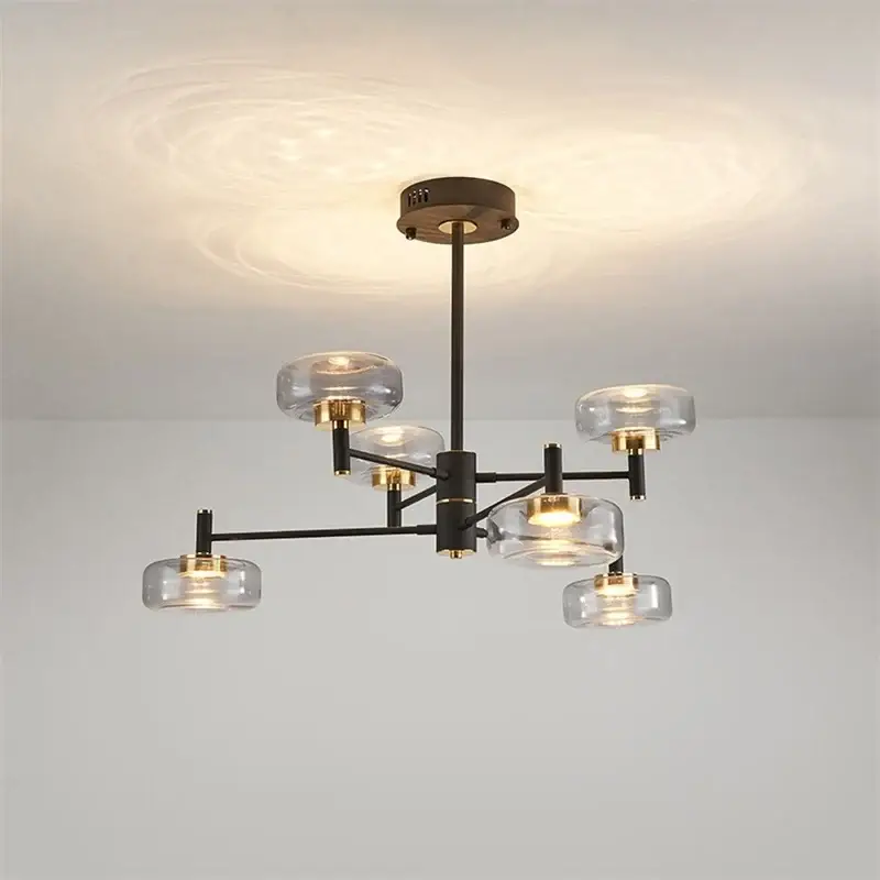 Petit Prix Luxury post-modern nordic glass chandelier with led lighting