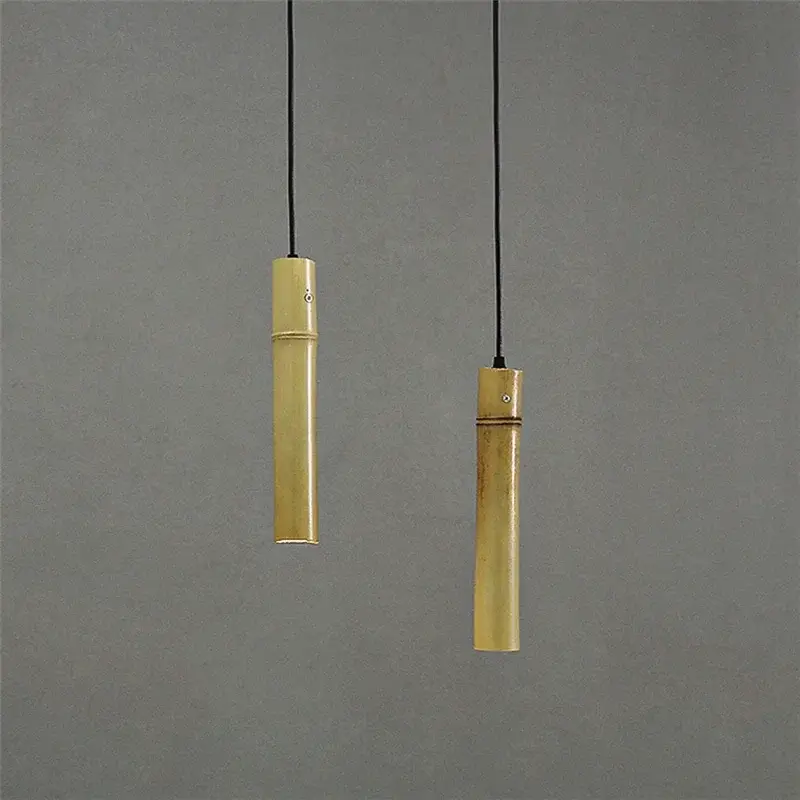 Minimalist chinese style bamboo pendant light led Produit De Marque