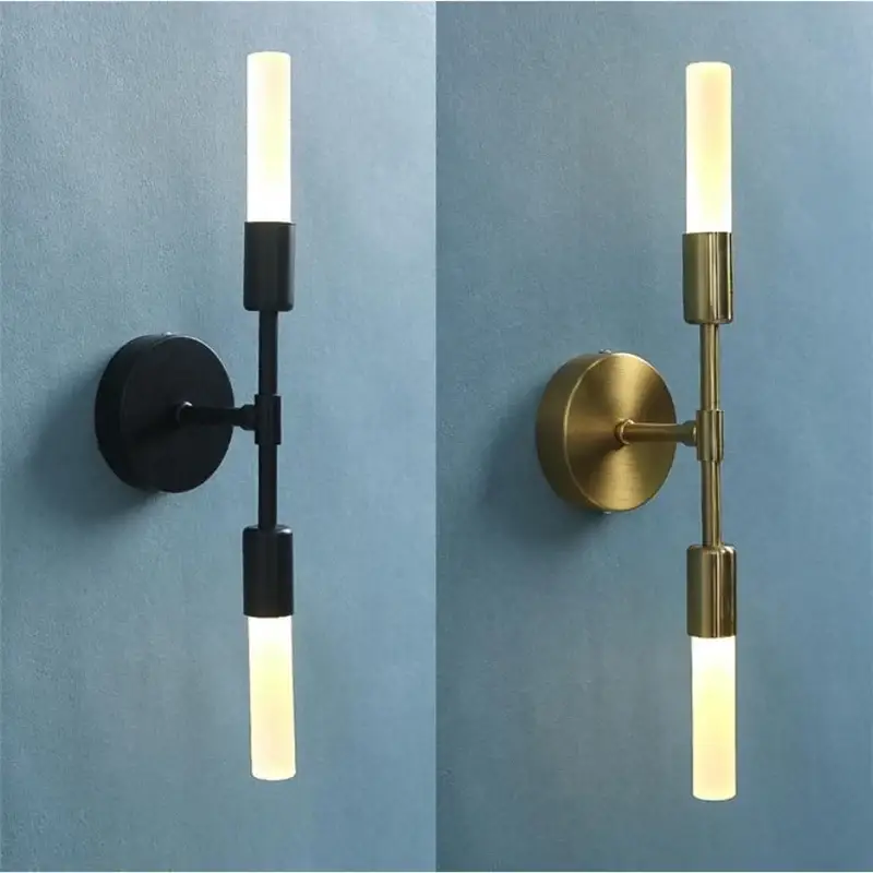 Modern minimalist glass wall light 2 heads Prix Choc
