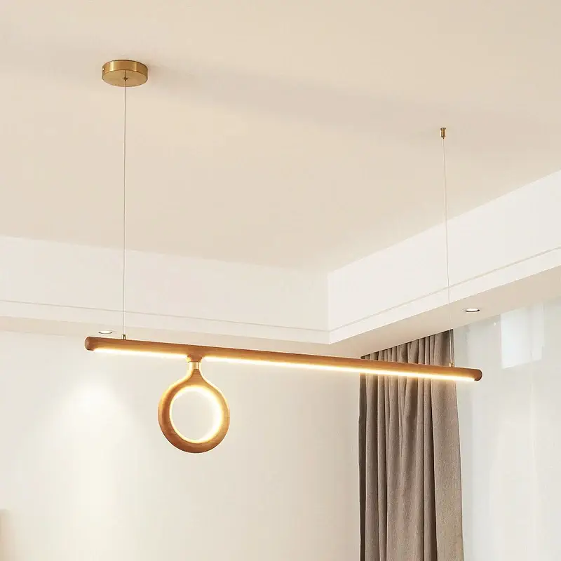 Promotion Saisonnière Nordic japanese style wooden pendant light for indoor lighting