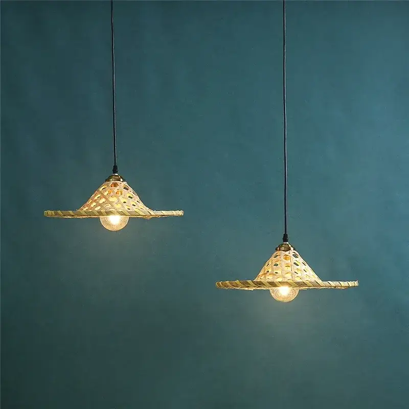Promotion Handmade art chandelier in natural bamboo chinese style led