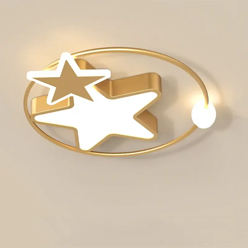 Creative nordic golden star shaped led ceiling light Seulement Aujourd'hui