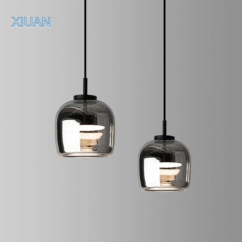 Xiuan simple glass pendant bedside lamp for lighting Vente Flash