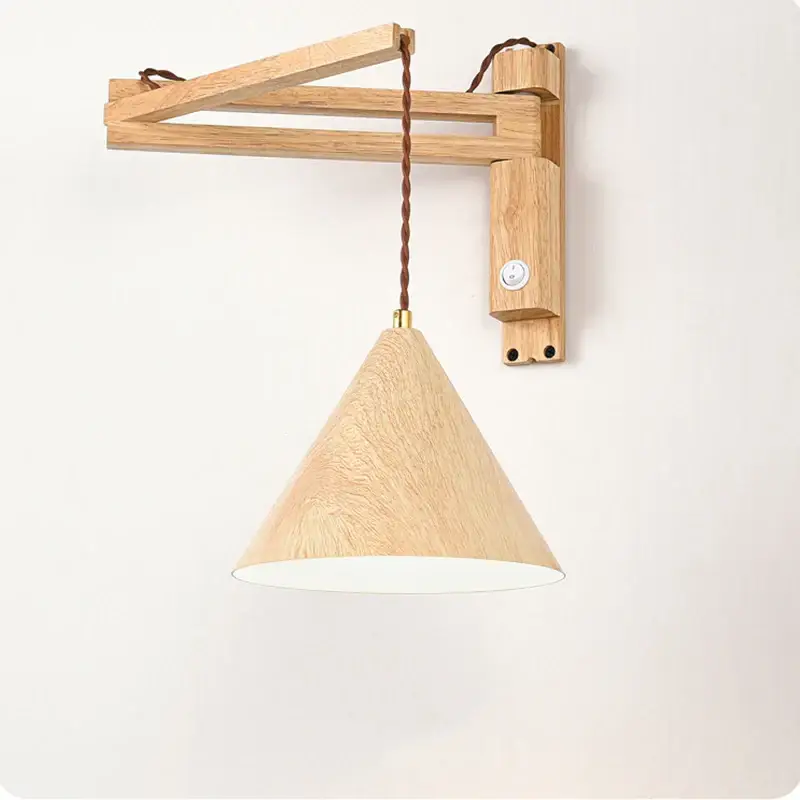 Quantité Limitée Vintage japanese foldable wall light with led switch
