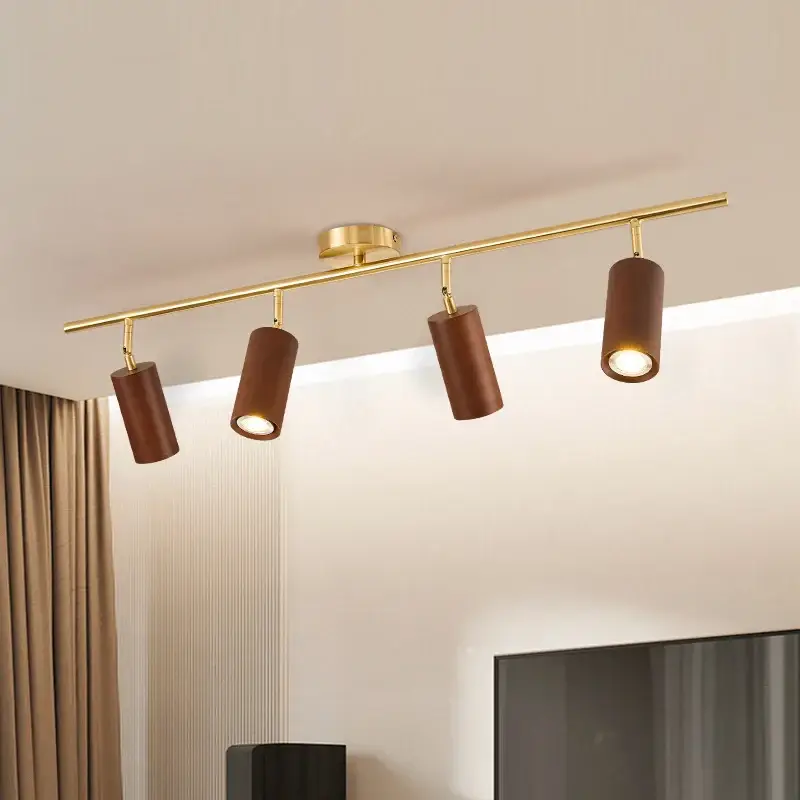 Adjustable wooden ceiling spotlight for hotel and shop Promotion Saisonnière