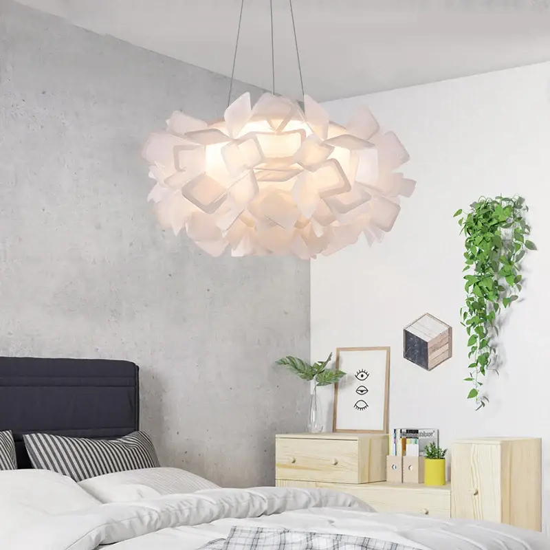Expédition Rapide Italian design flower led acrylic pendant light for living room bed...