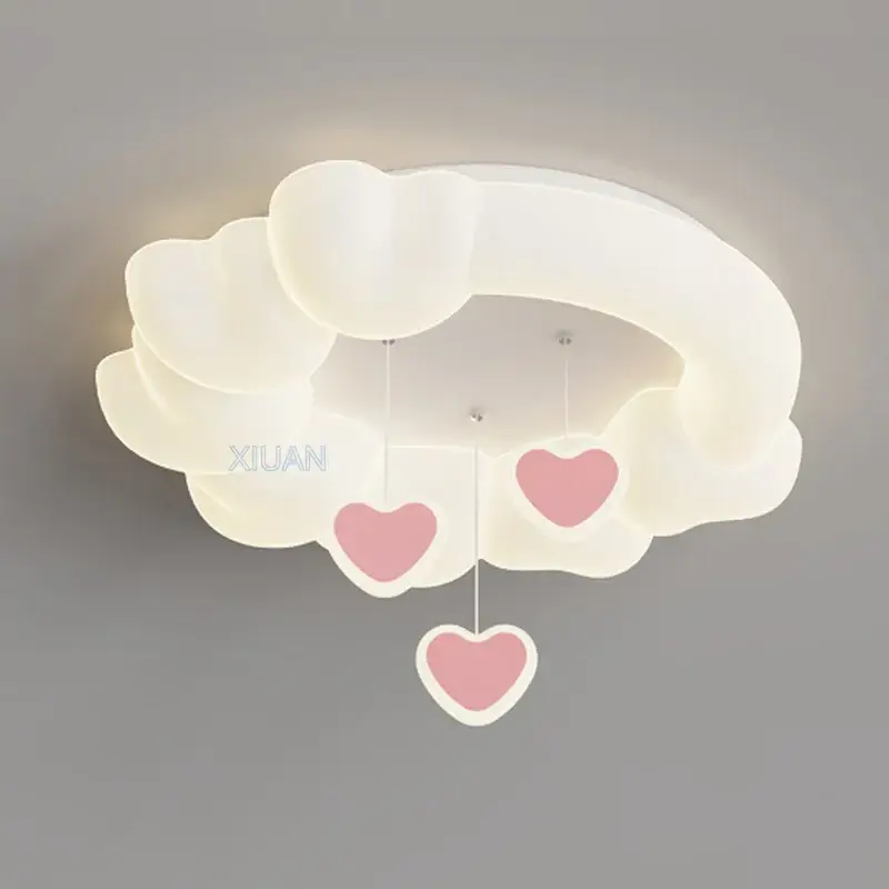 Dernière Chance Romantic ceiling light with heart, moon, star and cloud led night l...