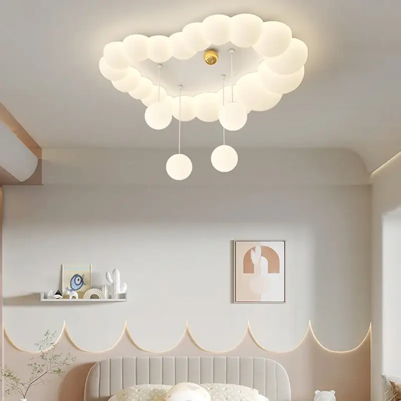 Affaire À Saisir Nordic cloud ceiling lamps bedroom ceiling light pink white bubble …