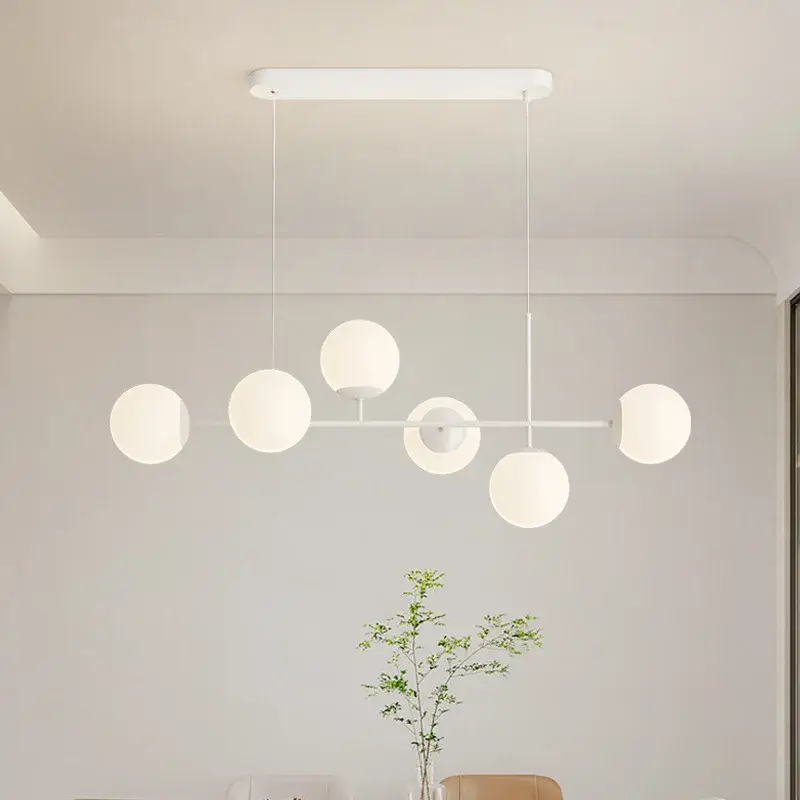 French white pendant lamps dining table hanging light for living ro... Produit De Marque