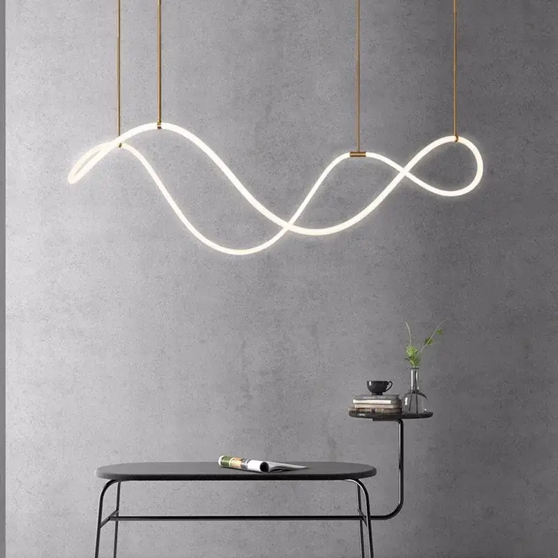 Commande En Gros Creative line pendant lamp with 360 degree lighting for bedroom liv...