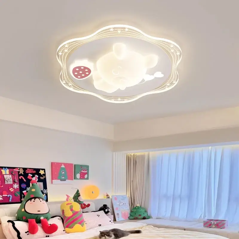 Dernier Modèle Children’s ceiling light with strawberry and clover cartoon motif