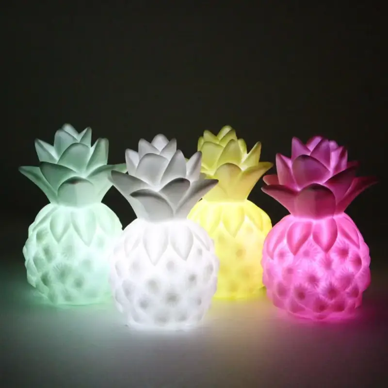 Offre Spéciale Soft silicone pineapple shaped led table lamp