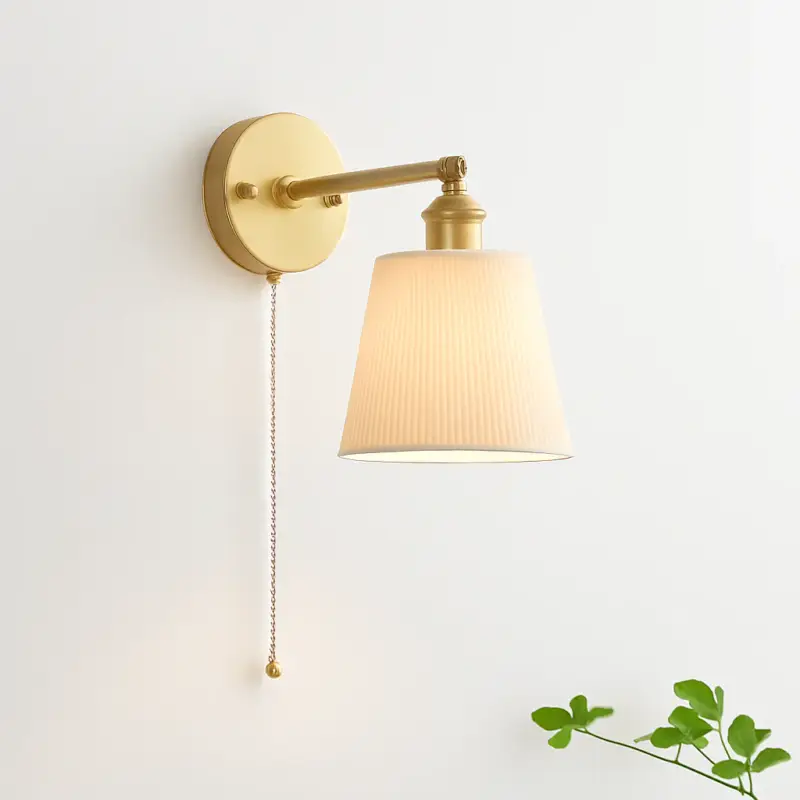 Japanese ceramic wall light nordic brass sconce Offre Du Jour