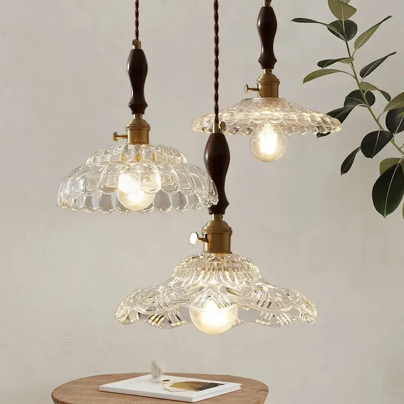 Offre Exclusive Nordic rustic glass pendant light with led switch