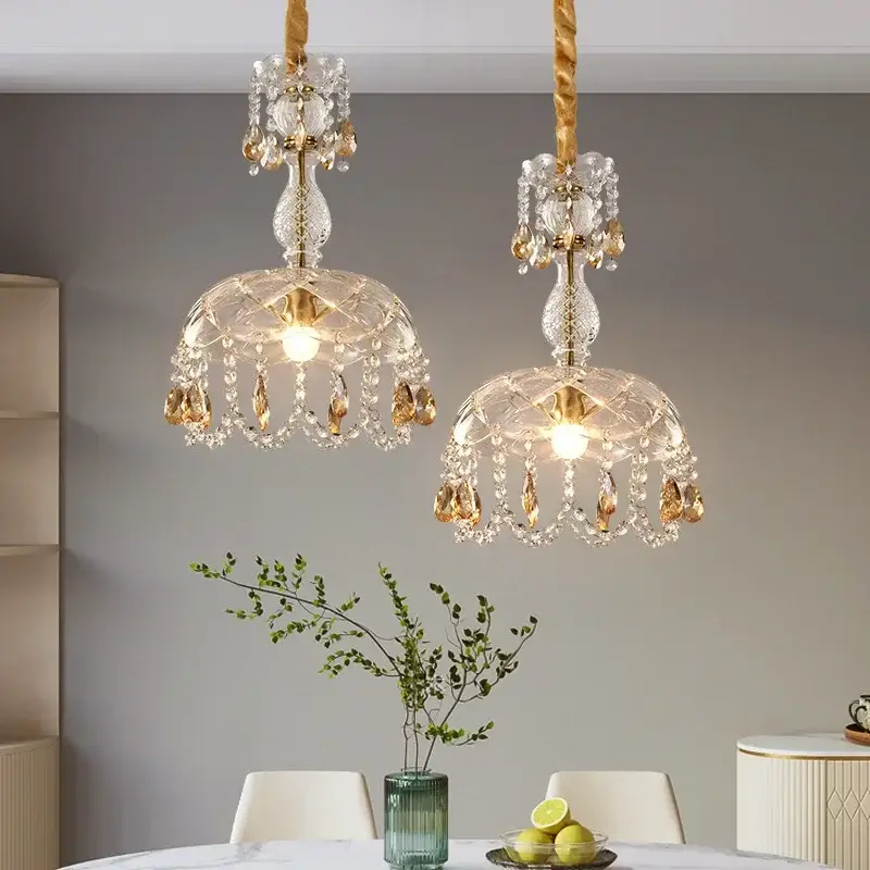 Prix Cassé Retro american crystal chandelier with suspended led lighting