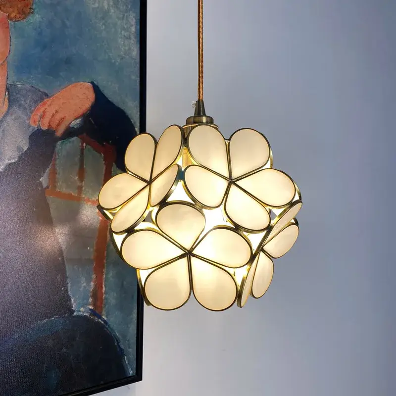 Nordic glass lamp with copper Promotion Saisonnière