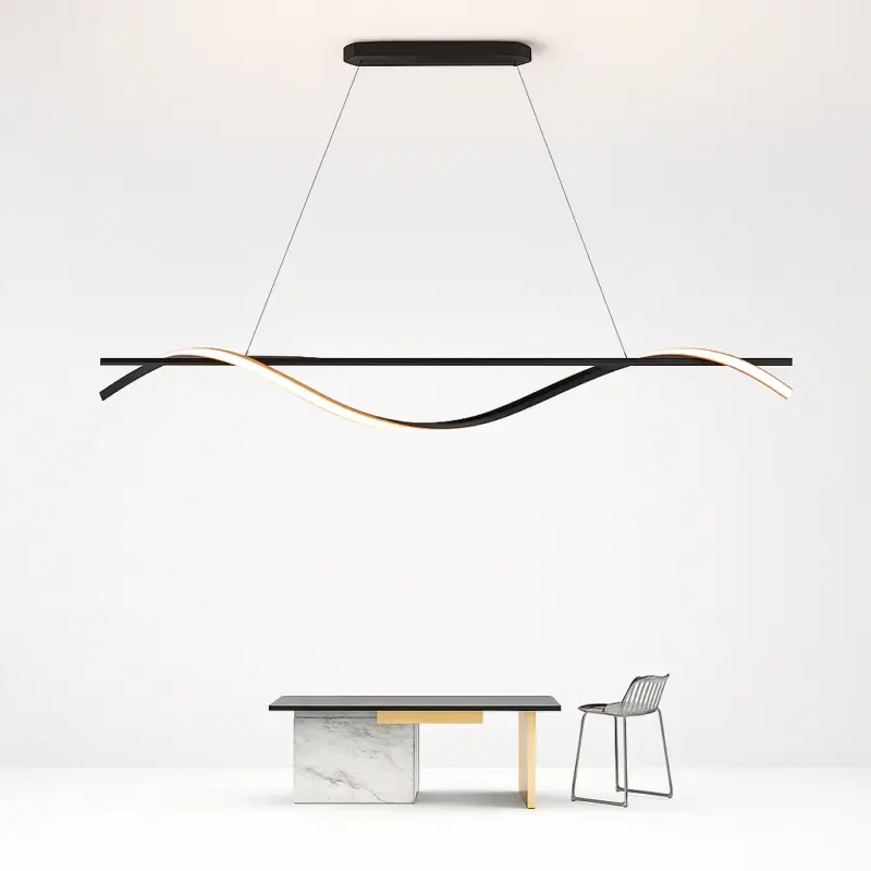 Minimalist aluminium and iron led pendant light chandelier Pas Cher
