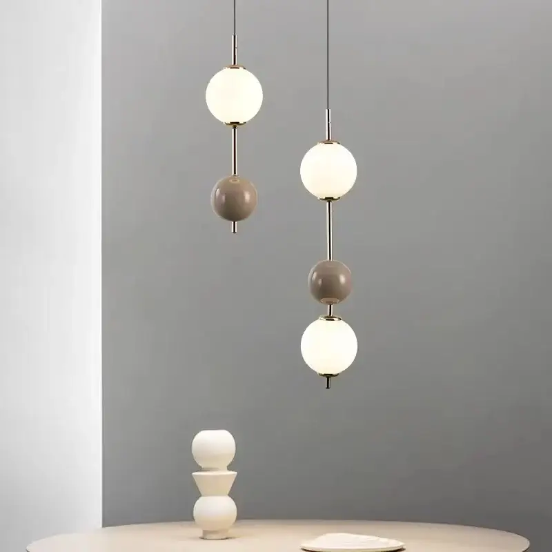 Bon Plan Glass led pendant light with adjustable wire 4000k