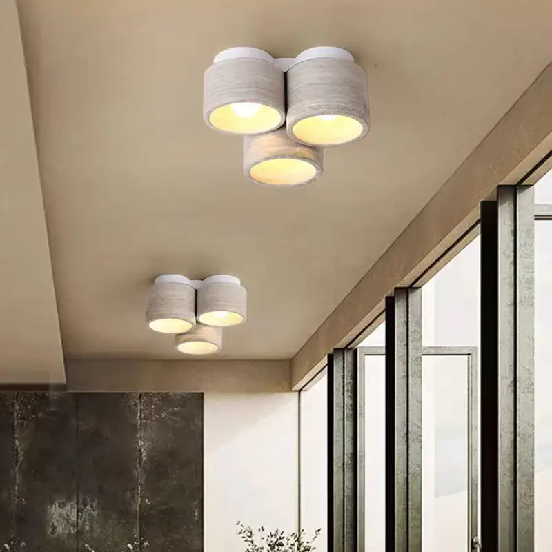 Natural marble ceiling light with stone pendant Offre Limitée