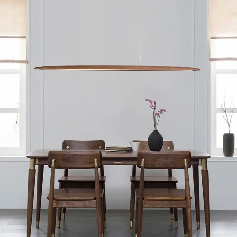 Haute Qualité Minimalist nordic wood led pendant light for bar, shop, hotel 3000k