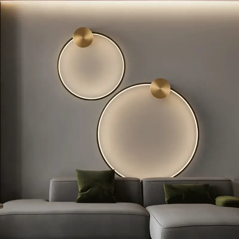 Paiement Sécurisé Round copper wall light for a creative luxury atmosphere