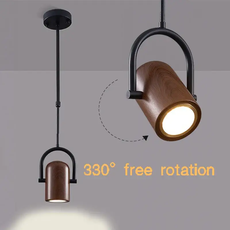 Nordic led pendant lamp with adjustable wall spotlight Populaire