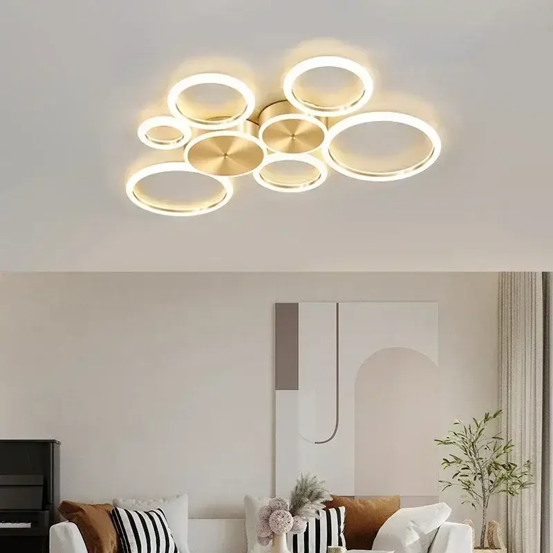 Modern aluminium chandelier with led lights for interiors Must-Have