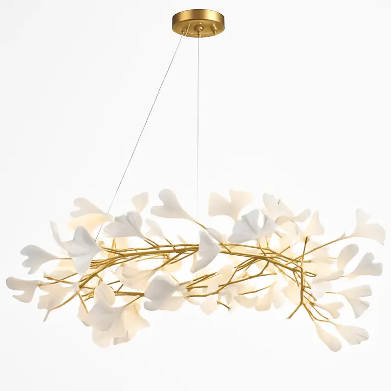 Modern pendant lamp with acrylic leaves and adjustable cord Offre Exclusive