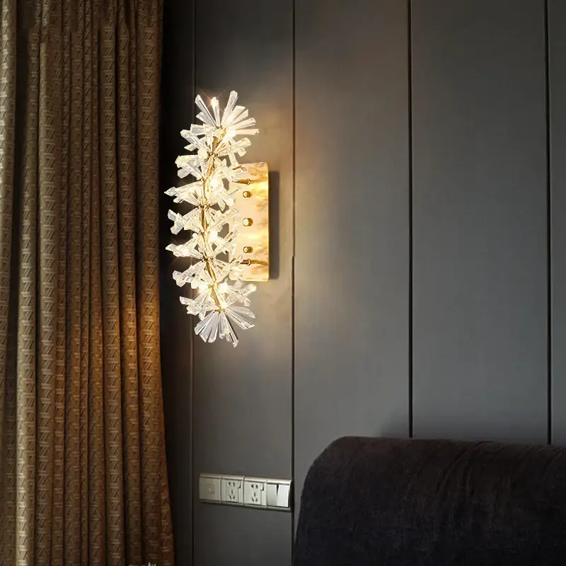 Prix Choc Modern crystal led wall light with g4 bulb