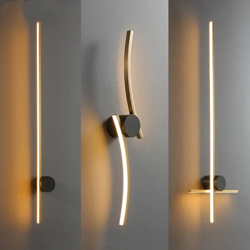 Minimalist copper led wall light for decorative ambience Expédition Rapide